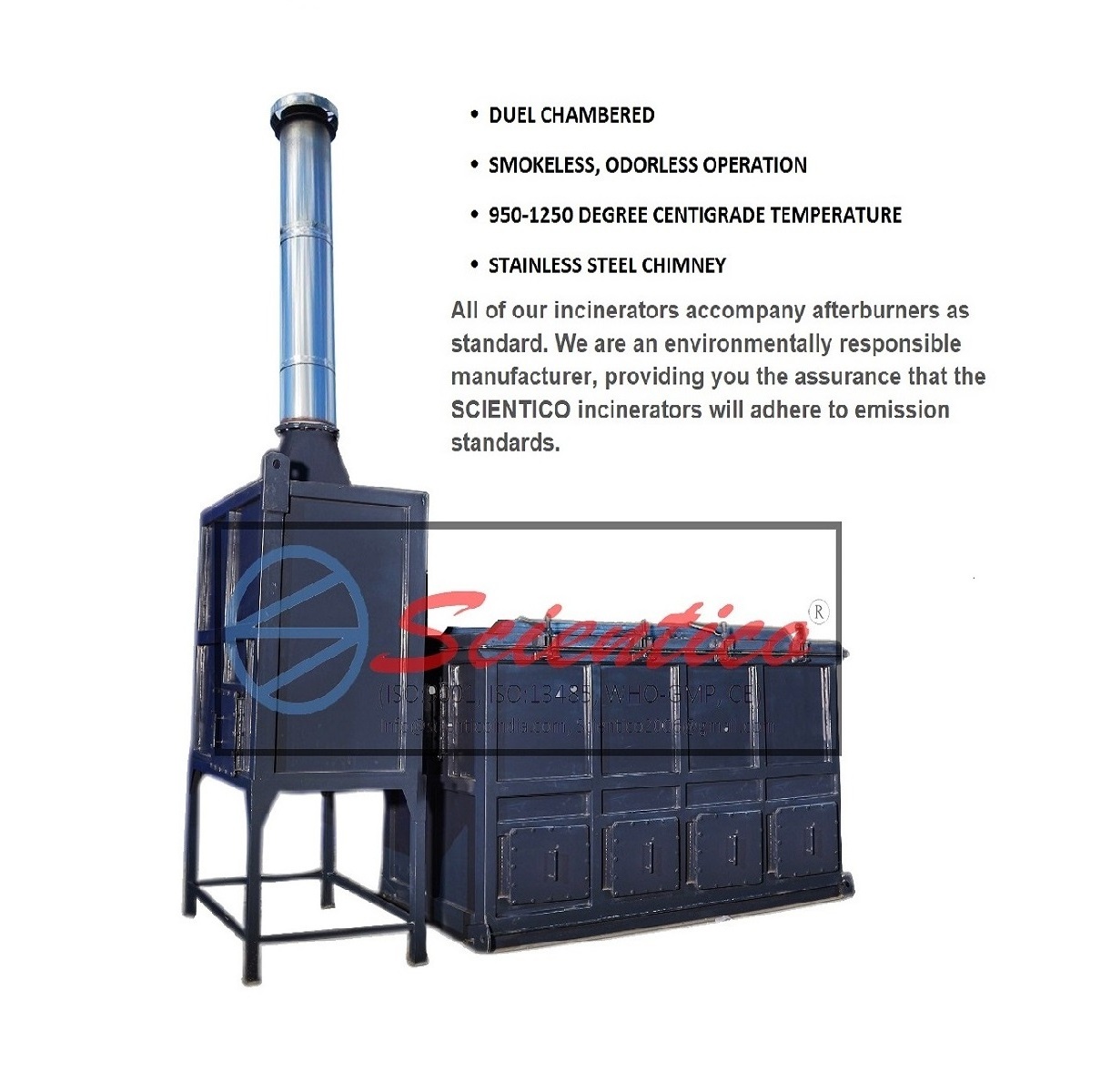 Hot Selling Best Quality Pet Animal Incinerators from India Garbage Recycling CHICKEN Poultry Harmless Treatment Dead Animal PLC