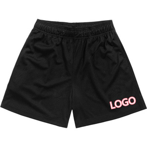 2022 Custom Logo Men'S Quick-Drying 5 inch inseam double layers string Mens Plain Basketball Gym Men Blank Mesh Shorts