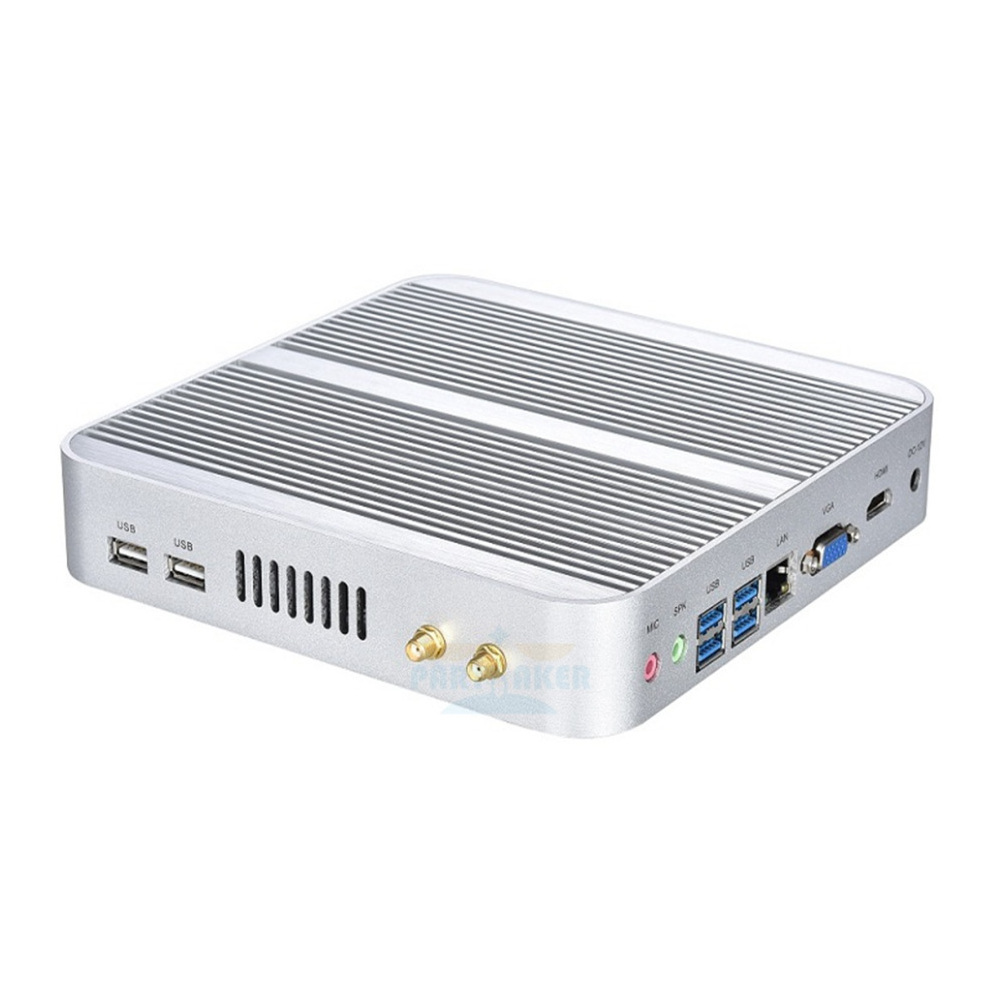 Win 10 linux micro Desktop pc Computer hardware Core i3 7167U Mini fanless office PC with VGA USB WIFI