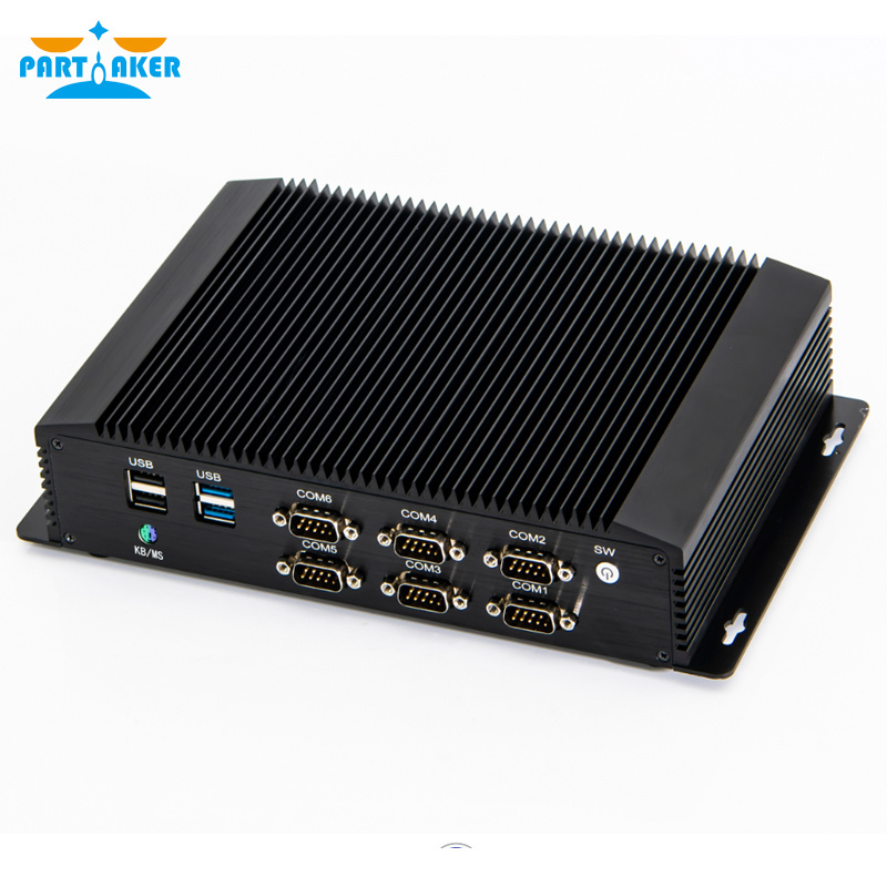 Newest with 6*COM fanless Mini PC GPIO SIM Intel Dual Core i7 855U i5 7200U Industrial Computer Plus LPT HD-MI VGA Dual LAN HTPC