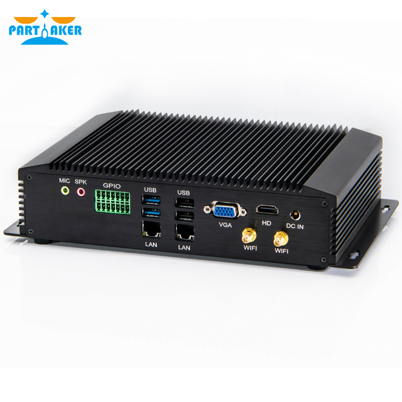 Newest with 6*COM fanless Mini PC GPIO SIM Intel Dual Core i7 855U i5 7200U Industrial Computer Plus LPT HD-MI VGA Dual LAN HTPC