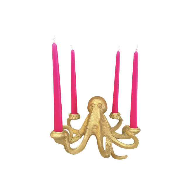 Top Quality Fashionable Trending Design New Customized Octopus Candle Holder For Interior Decoration