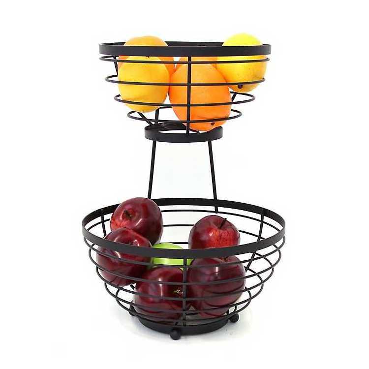 Counter Top Organizer Fruit Basket Metal Wire basket Fashionable Trending Design Bowl of Fruit Fruit Hammock