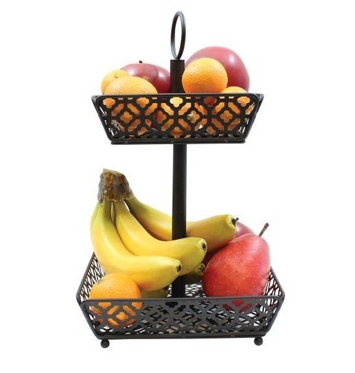 Counter Top Organizer Fruit Basket Metal Wire basket Fashionable Trending Design Bowl of Fruit Fruit Hammock