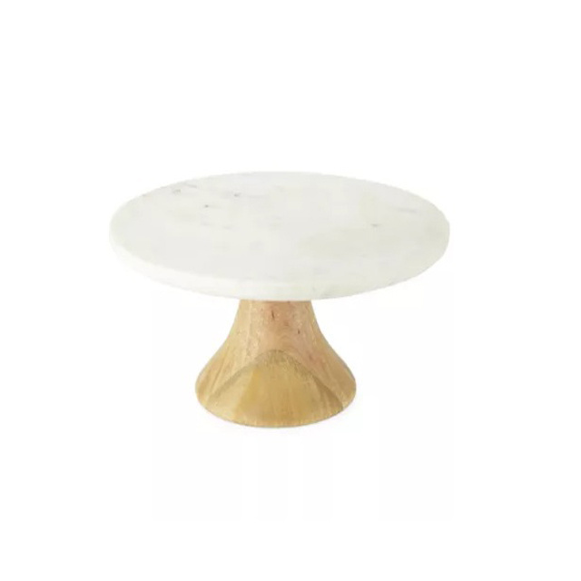 Luckywind Vintage Antique Wedding Dessert Cake Pedestal Display Stand , Cupcake Server, Rustic Farmhouse Wood Cake Stands