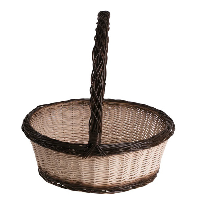 Decorative Cheap Cane Basket For Gift Hampers Picnic Carrying Rattan Can Basket with Lid Eco-Friendly Bamboo Rattan Wicker