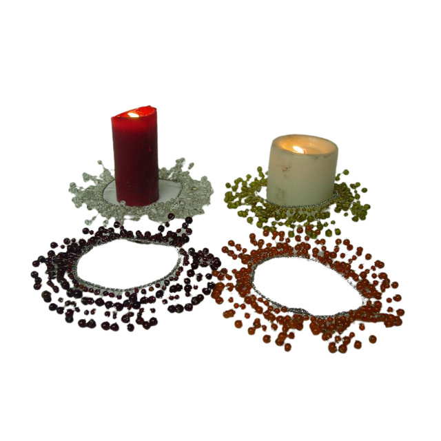 Votive Candle with Wire Holder Fashionable Trending design New Customized Bobeche Candle Holder