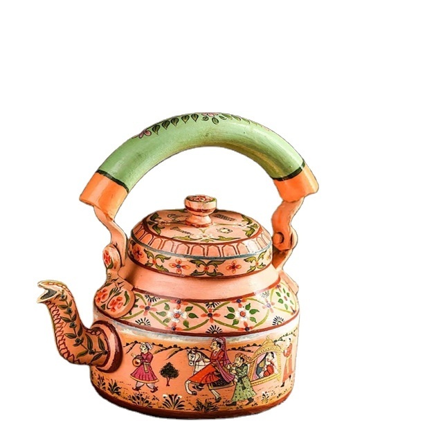 Copper Kettle Tea 1.5 Liter Printed Design Fashionable Trending Design New Customized Indian Tea JUG