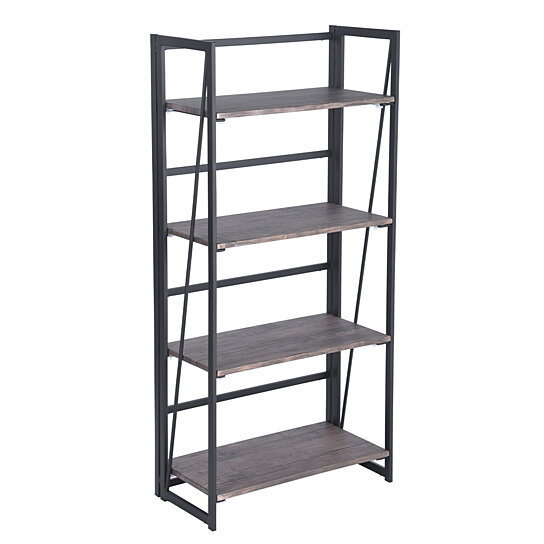 5 Tier Industrial Bookcase and Book shelves Of Metal Bookshelves for Living Room