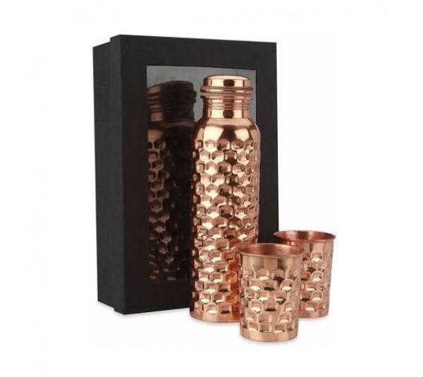 Copper Bottle Fashionable New Design Hot Selling Drinking Bottle water storage Flask carafe