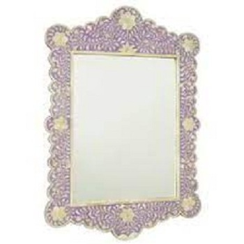 Best Round shape handmade Bone Inlay Mirror Frame use for Bathroom and Wall Decor Mirror Frame Looking Glass Reflector