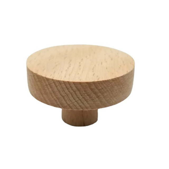 Hot Selling Solid Wood Rattan Handle Rattan Knitting Knob Single Hole Lotus Rattan Drawer Handle Round Wood Cabinet Knob