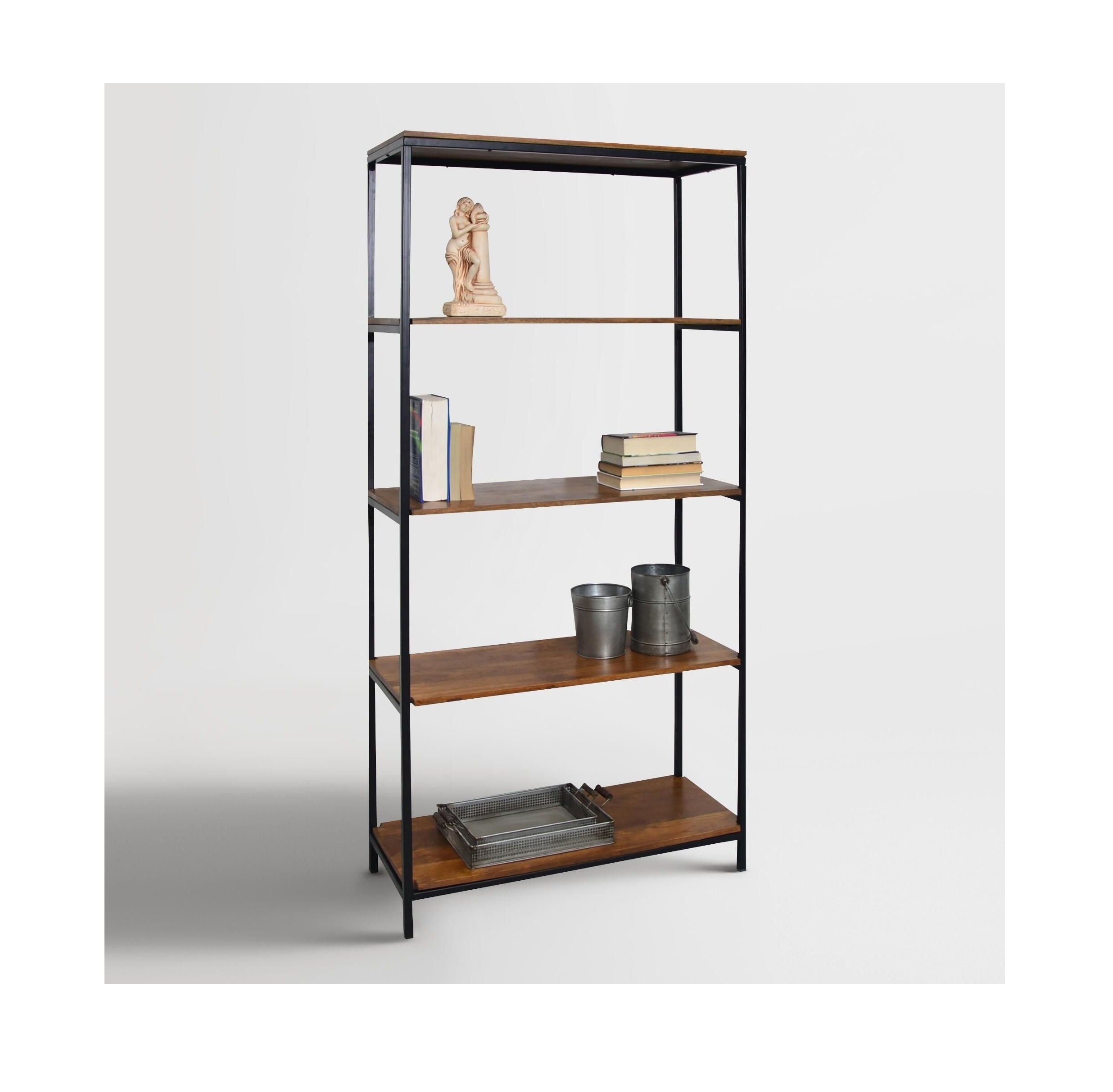 4 Tier Industrial Bookcase and Book shelves of Metal Book shelves for Bookcase Bookrack sectional