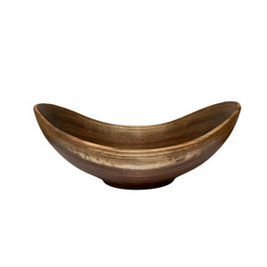 American Style Wood Bowl Fruit Mixing Salad Coconut Bowl For Candle Kitchen Accessories best hotels Restaurants Resorts