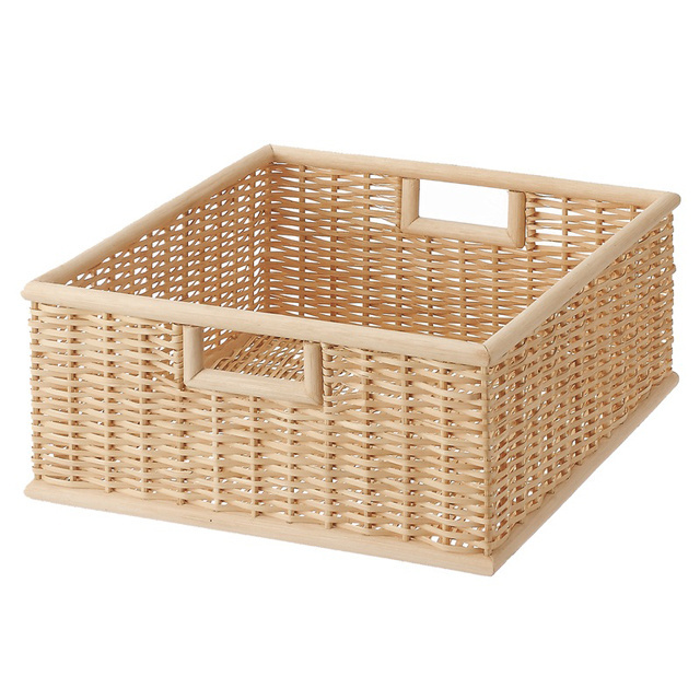 Factory price small wooden chip picnic basket wedding candy empty gift basket with handle top trending design