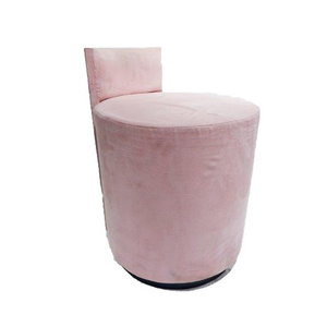 Modern stool for decoration Bedroom in metal and Fabric Pink color Modern Hot selling new design