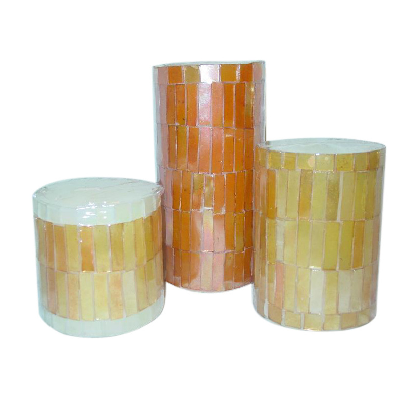 Multi Color striped Square Candles fashionable Trending Design New Customized Candles Holders