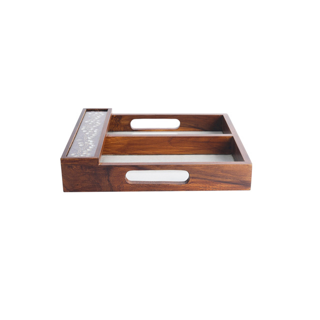 Natural Bamboo Wooden Packaging Gift Knife Display Box Kitchen drawer bamboo knife and fork box