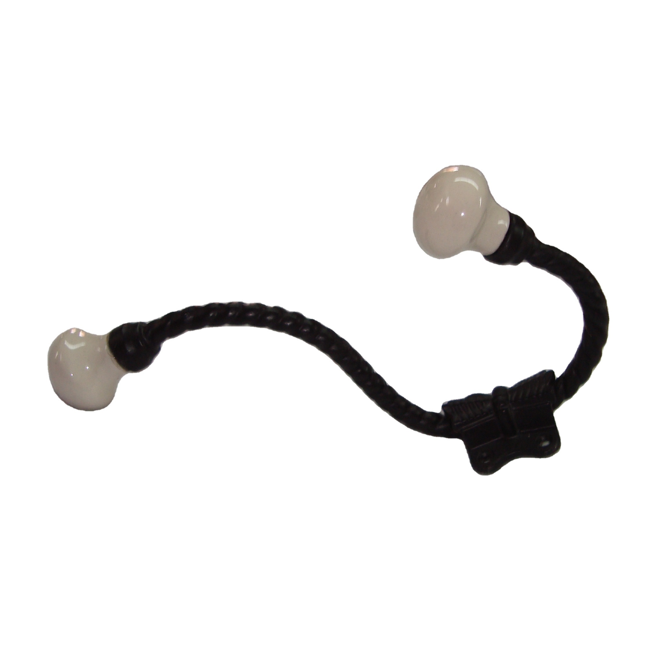 Black Powder Coated With White Crystal wall Hooks for Coat Shirt Decorate Wardrobe Clothes and Use in Other Places