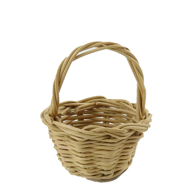 Eco-Friendly Bamboo Rattan Wicker Decorative Cheap Cane Basket For Gift Hampers Kitchen Brown Wicker Weave Fruit Storage Basket