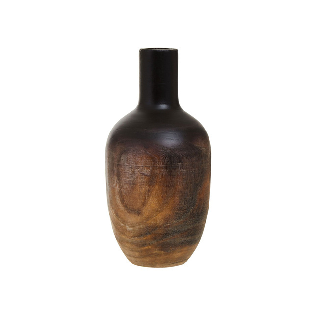 New Design Wooden Craft Waterproof Standing Garden Vase With Plastic Liner Decoration Flower Manufacturer and Exporters