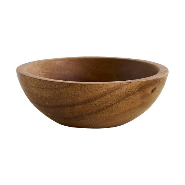 American Style Wood Bowl Fruit Mixing Salad Coconut Bowl For Candle Kitchen Accessories best hotels Restaurants Resorts