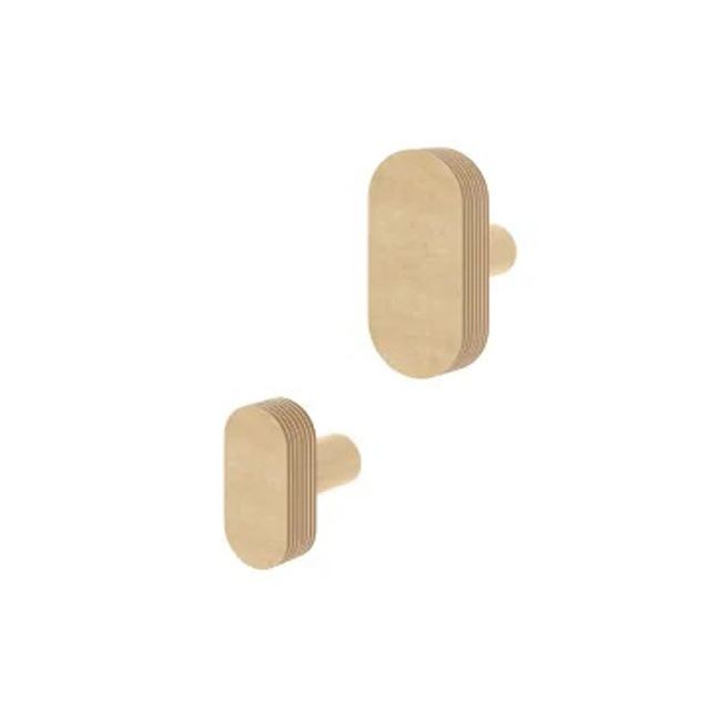 Adhesive Wooden Wall Hooks for Hanging 3-Pack Modern Coat Hooks Farmhouse Natural Rustic Walnut Wood Hooks