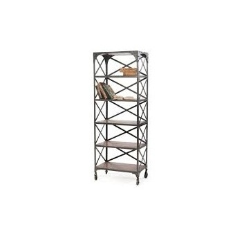 5 Tier Industrial Bookcase and Book shelves Of Metal Bookshelves for Living Room