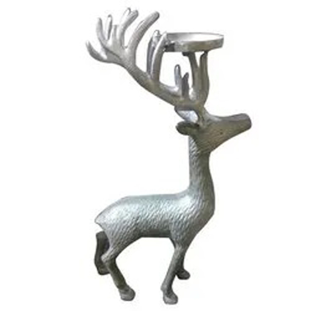 Christmas Decoration Unique Design Rough Aluminum Metal Wall Decorative Reindeer For Table Top Decoration