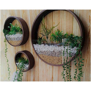 Wooden Round hanging Planter wall planters