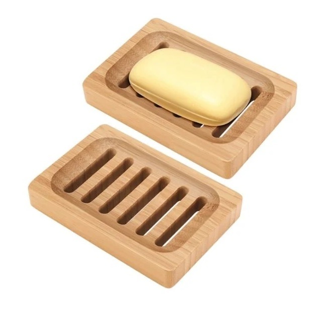 Simple ECO Friendly Handmade Soap Rest Soap Holder Saver Ladder Easy Cleaning Wooden Soap Dish