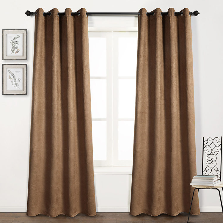 Producing curtains wholesale metal shower curtain hooks suede curtain cloth living room