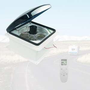 Auto Fan RV Roof Hatch 360*360 mm Motorhome Rood Window with LED Light 12 Voltage for RV Motorhome