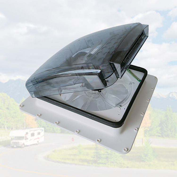 Manufacturer supplier rv roof hatch with ventilated rear wing roof fan LED light for caravan roof hatch