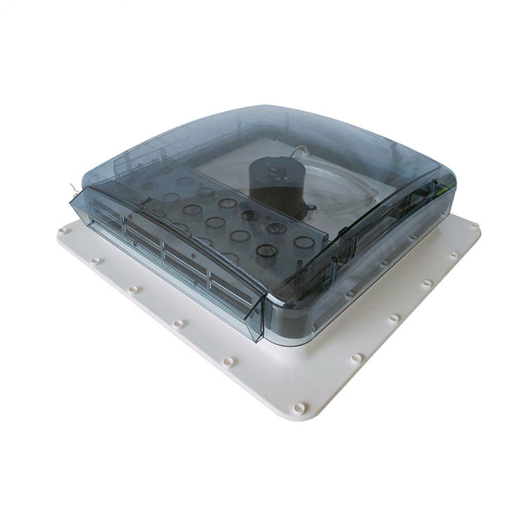 Manufacturer supplier rv roof hatch with ventilated rear wing roof fan LED light for caravan roof hatch