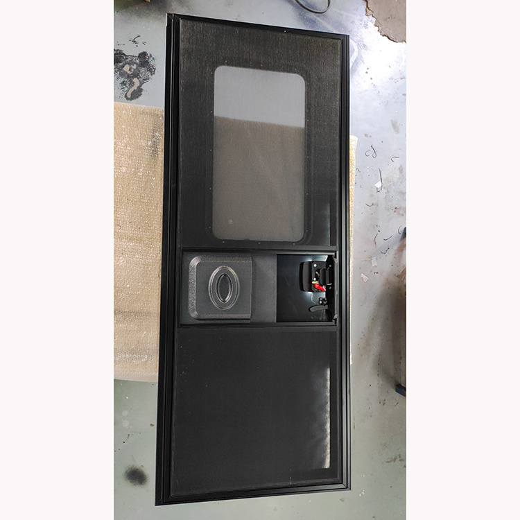 Motorhome Accessories Right Hinge RV Entry Door with Screen Door 620*1850 mm RV Square Door