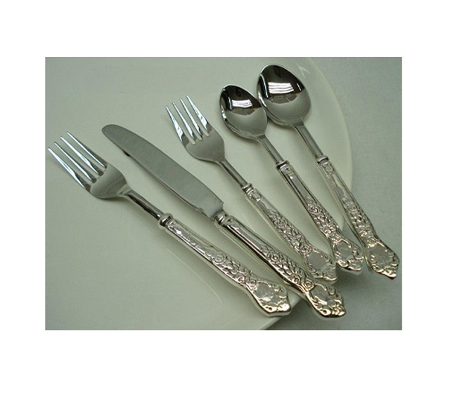 Kitchenware Flatware Set Dinnerware Silver Stainless Steel Creative Rainbow Black Gift Silver Customize Silver Metal Cutlery