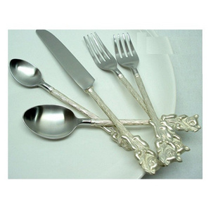 Kitchenware Flatware Set Dinnerware Silver Stainless Steel Creative Rainbow Black Gift Silver Customize Silver Metal Cutlery