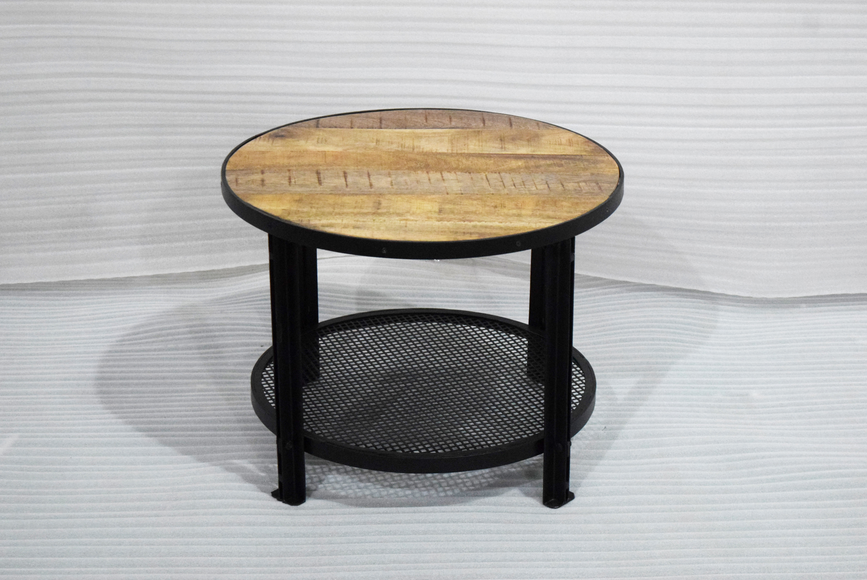 Best Selling Top Quality Indian Wooden Antique Industrial Round Top Center Coffee Table for Home Hotel and Restaurant