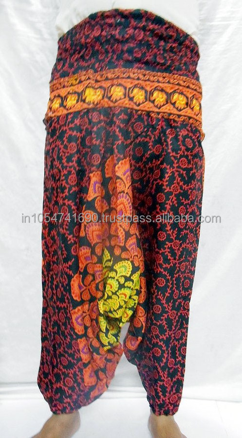 Rayon Trousers Gypsy Hippie Aladdin Hmong Baggy Harem Pants Men Women Indian Trousers Indian Manufacturer & Wholesaler