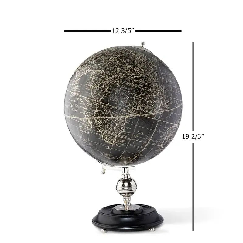 Long lasting Wholesale factory price Scandinavian showpiece decorative 1745 Noir World Globe For Office & Home Decoration Uses