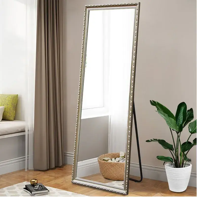 Superb quality Factory Wholesale price Standing Luxury Large Metal Framed Rectangular Full Length Floor Mirror For Home Hotel