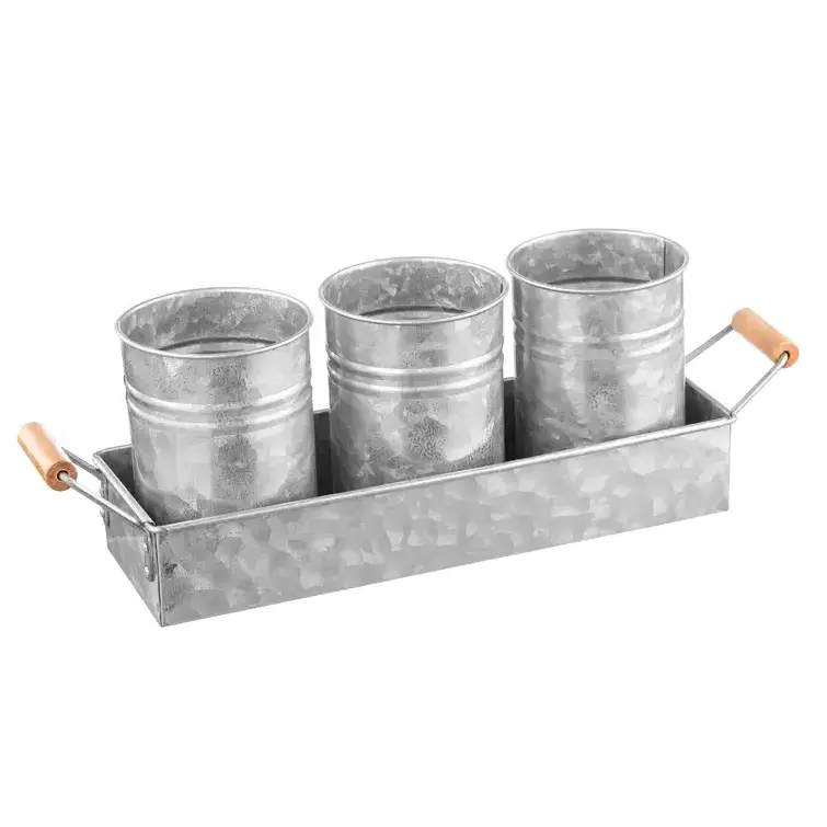 Amazon Hot Sale buy online in India At best price Metal 3-Pcs Indoor Cachepot Planter Set For Living Dining Room & Kitchen Decor