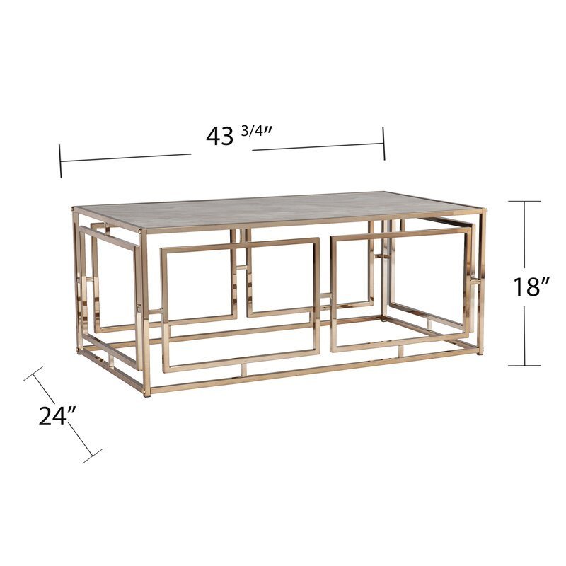 Superb quality Modern Gold Stainless steel Frame living room home furniture luxury rectangular coffee tea table