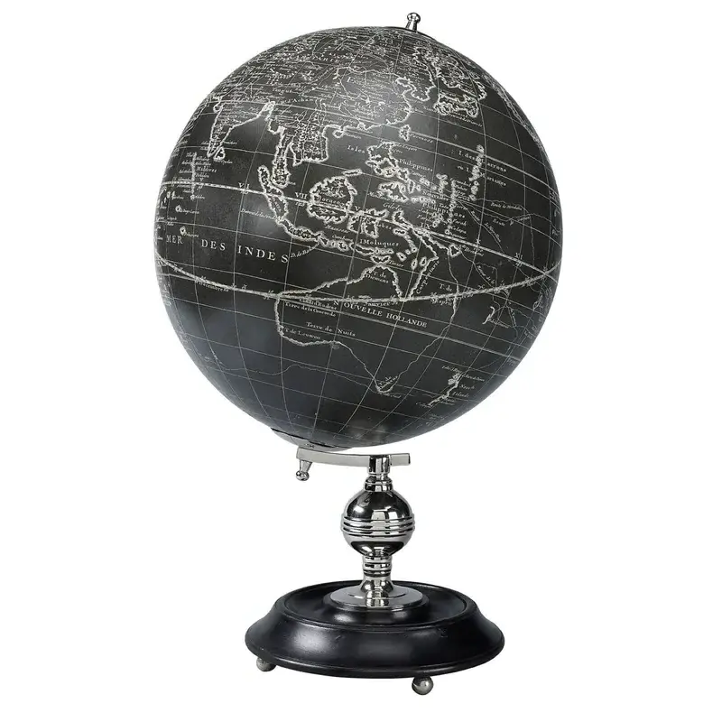 Long lasting Wholesale factory price Scandinavian showpiece decorative 1745 Noir World Globe For Office & Home Decoration Uses