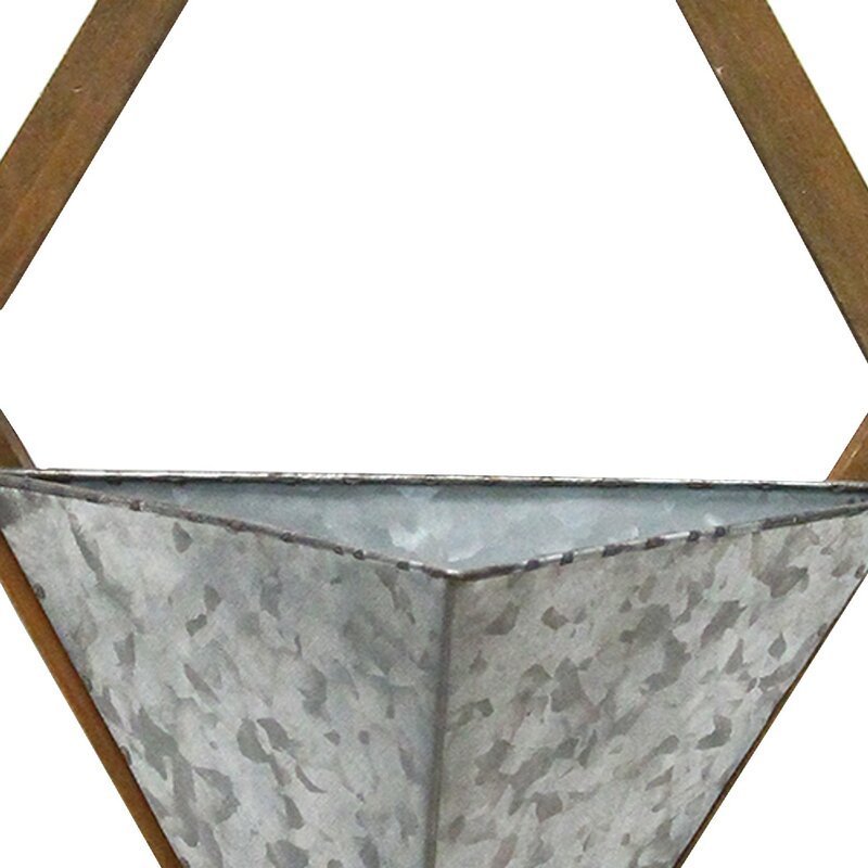 New Ideal Design Wholesale buy from India At cheap Price galvanized 2-Piece Metal Wall Hanging Planter Set For Home Indoor Decor