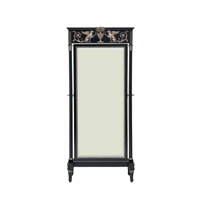 Luxury Metal Framed Decorative Standing Floor Full Body Large Dressing 15.7'' Wide Jewelry Armoire with Mirror For Dressing Room