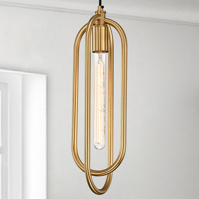 2021 New Design Modern Hanging Light Classic oval Interior Decoration single light geometric hanging pendant gold