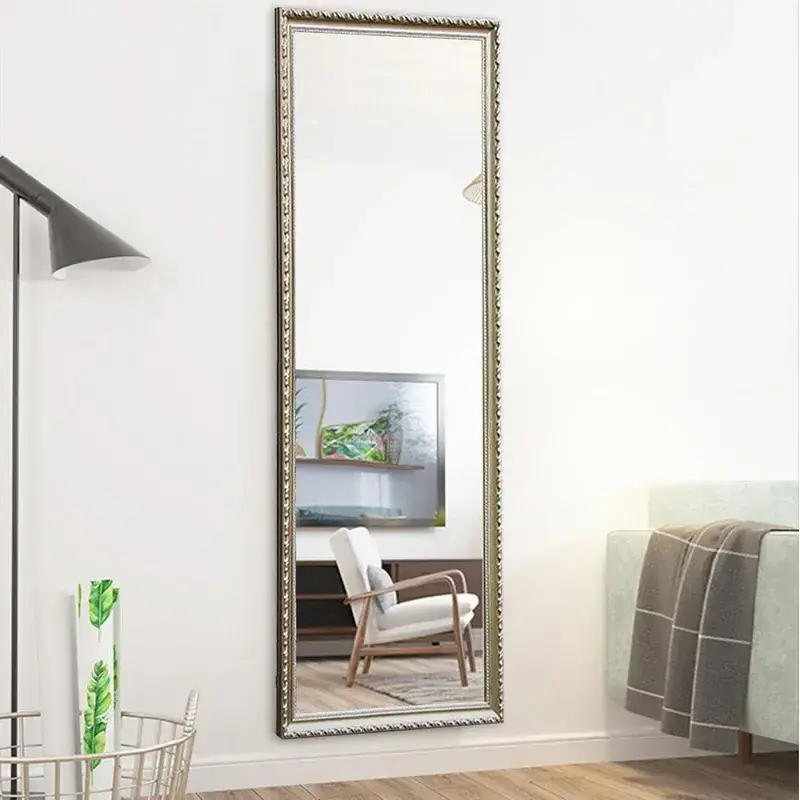 Superb quality Factory Wholesale price Standing Luxury Large Metal Framed Rectangular Full Length Floor Mirror For Home Hotel