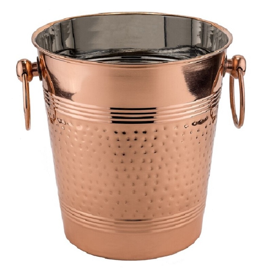 Superb quality Factory Direct India low price Stainless Steel Small Champagne Beer Hammered Ice Bucket for Parties and functions